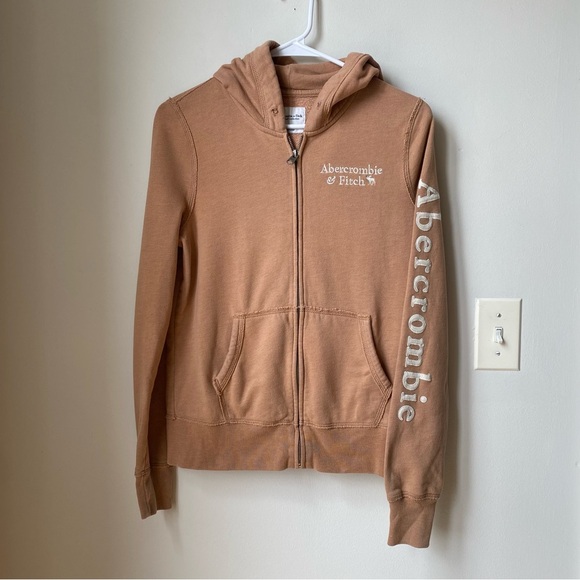 Abercrombie & Fitch Jackets & Blazers - Abercrombie & Fitch Tan Soft Zip-Up Jacket size small hoodie